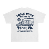 Men's Tools Down Delivery Heavyweight Pigment Dye T-Shirt | Color: White