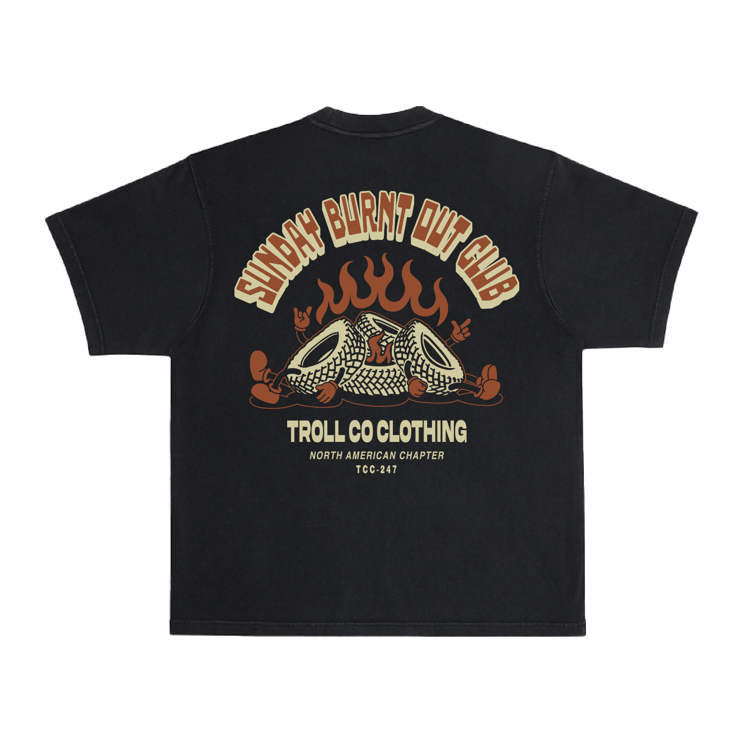 Men's Burnt Out Heavyweight T-Shirt | Color: Black