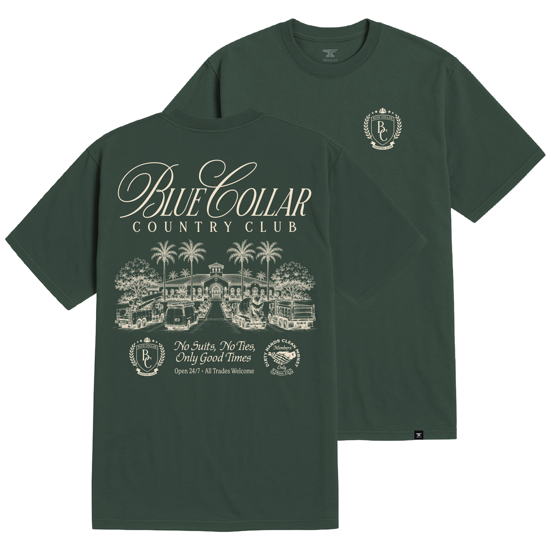 Men's BCCC Palms T-Shirt - Color: Royal Pine