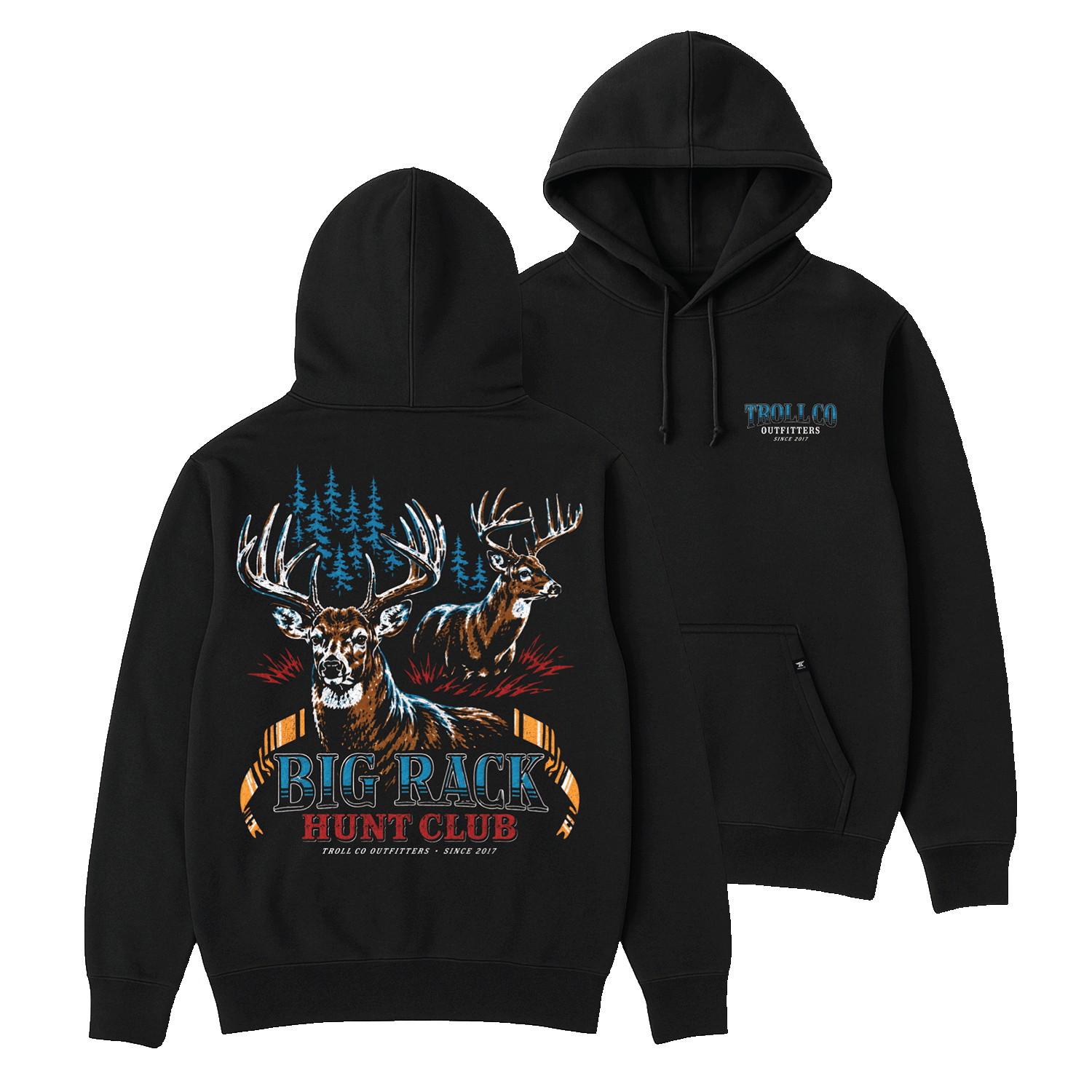 Men's Big Rack Hoodie | Color: Black