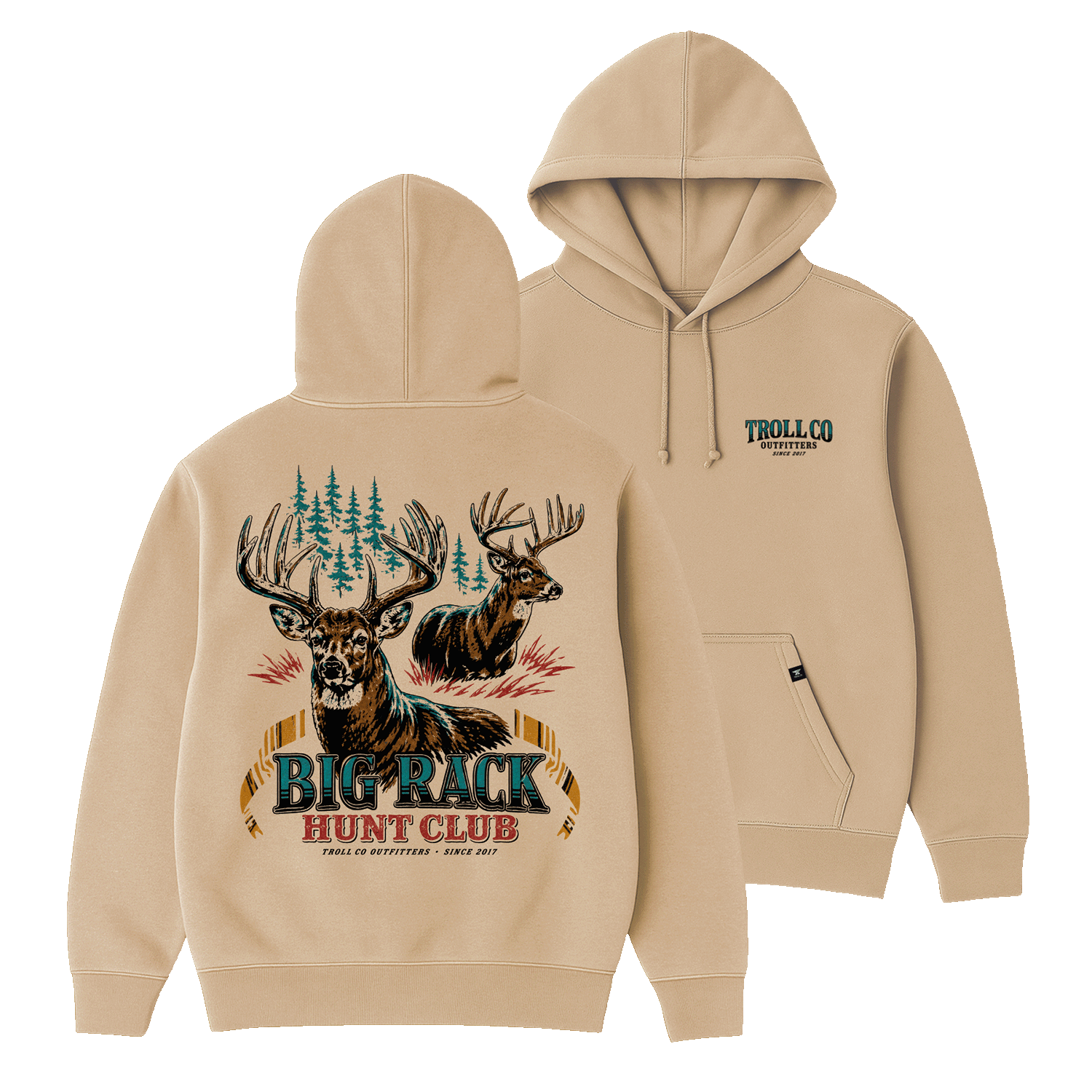 Men's Big Rack Hoodie | Color: Mushroom