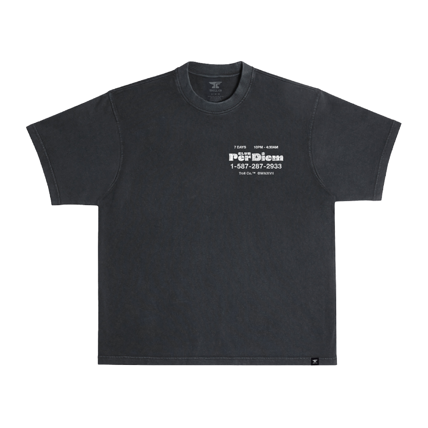 Men's Club Per Diem Heavyweight Pigment Dye T-Shirt | Color: Black
