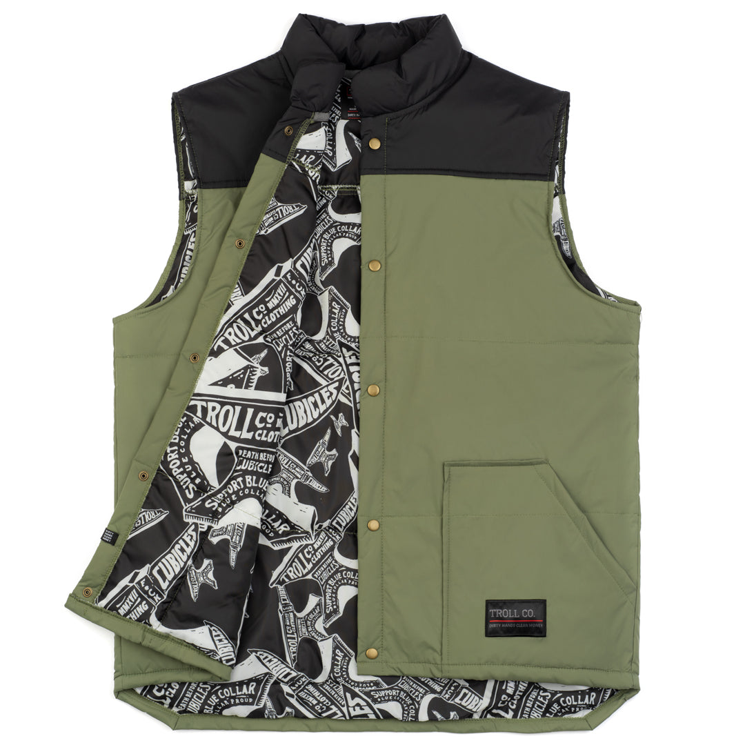 Redford Vest in Military Green