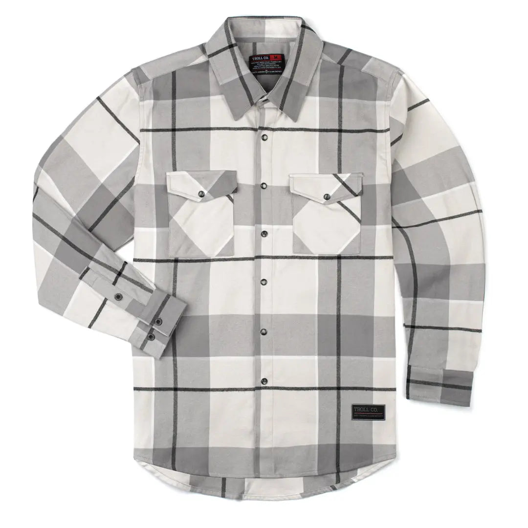 Men's Pierce Flannel | Color: Grey White Black