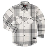 Men's Pierce Flannel | Color: Grey White Black
