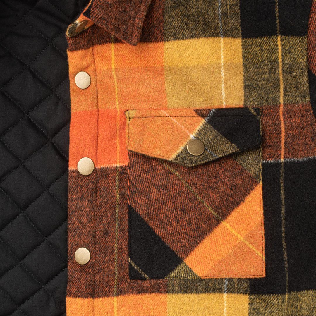 Axton Wool Jacket in Burnt Orange Nickel