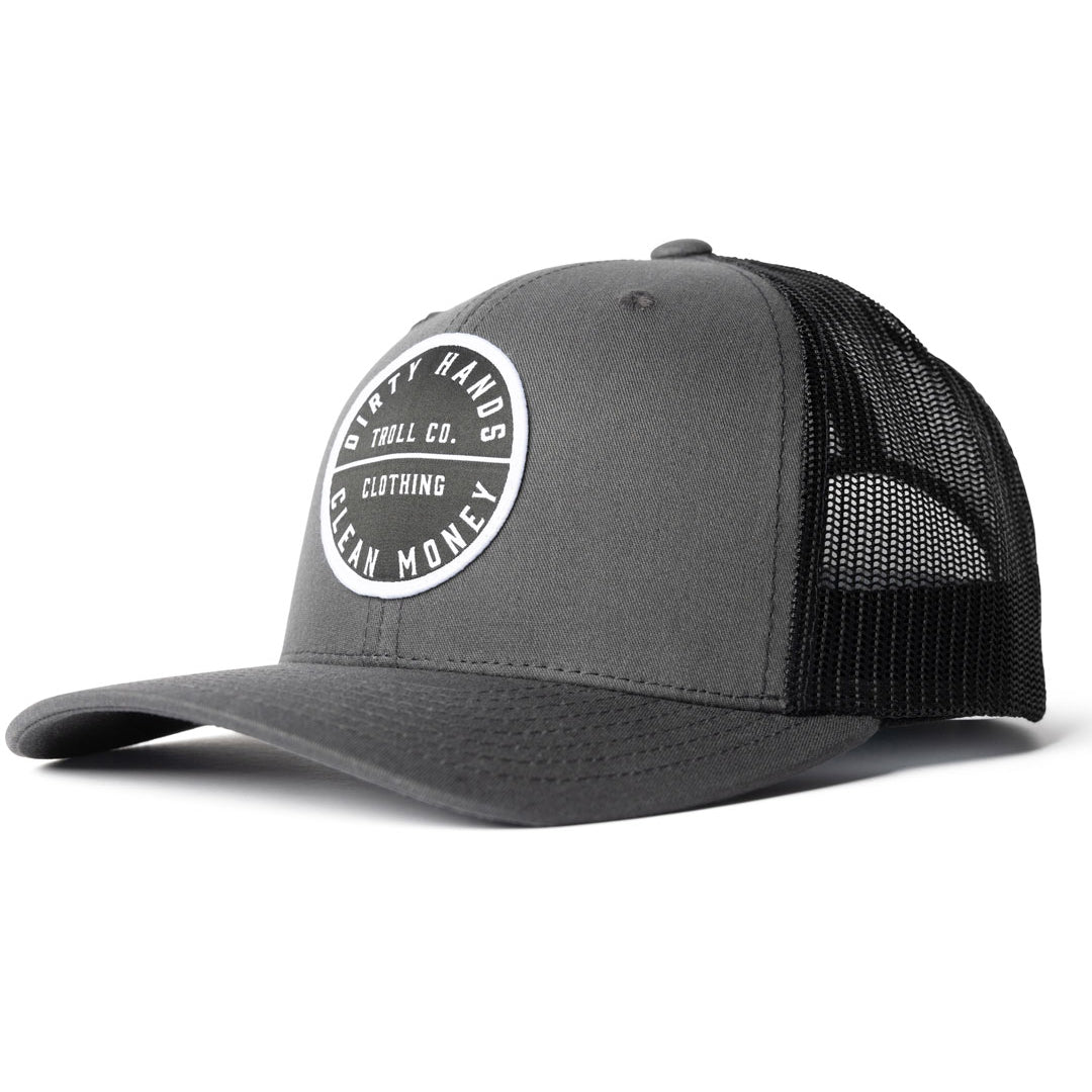 360 DHCM Curved Brim Hat in Charcoal Black