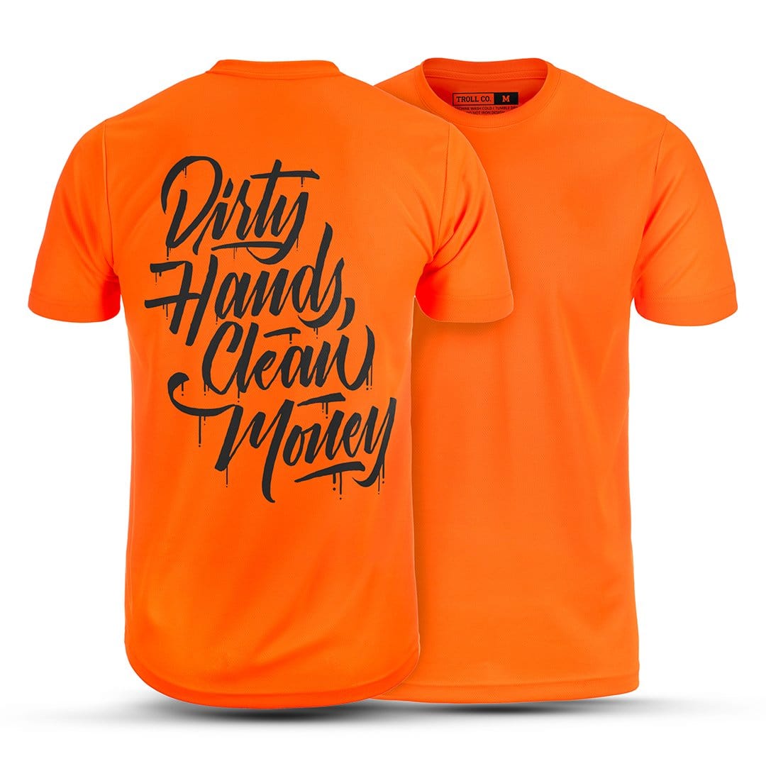 Stacked Tee in Bright Orange