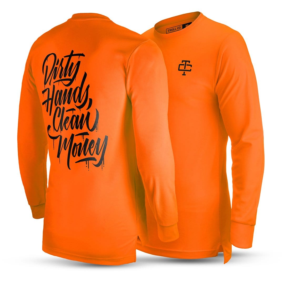 Stacked Long Sleeve in Bright Orange
