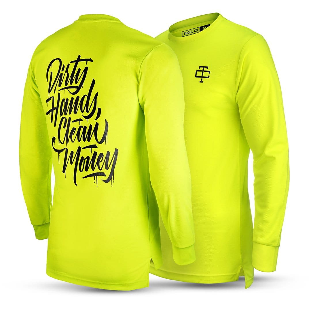 Stacked Long Sleeve in Bright Lime