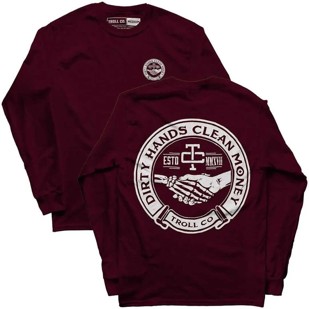 Men's DHCM Haggler Long Sleeve T-Shirt | Color: Maroon