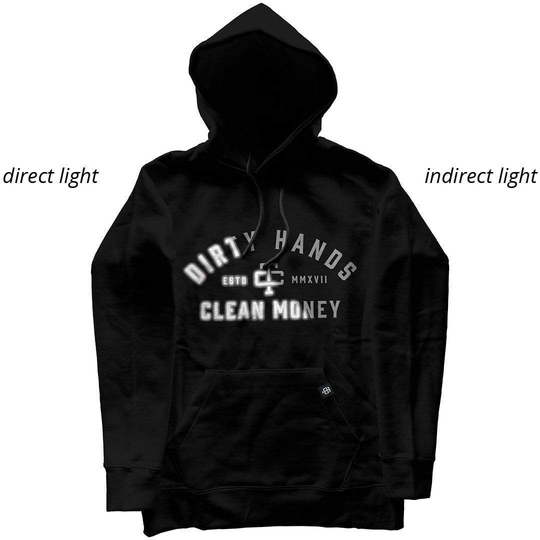 Stealth Hoodie in Reflective Black