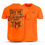 Men's Pay Me Hi-Vis T-Shirt | Color: Bright Orange