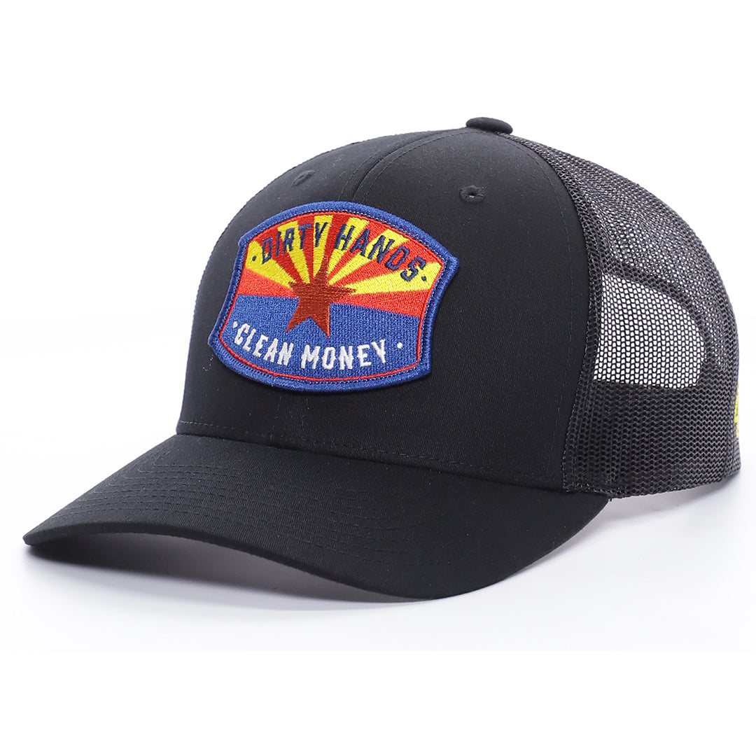 Homegrown Arizona Curved Brim Hat in Black
