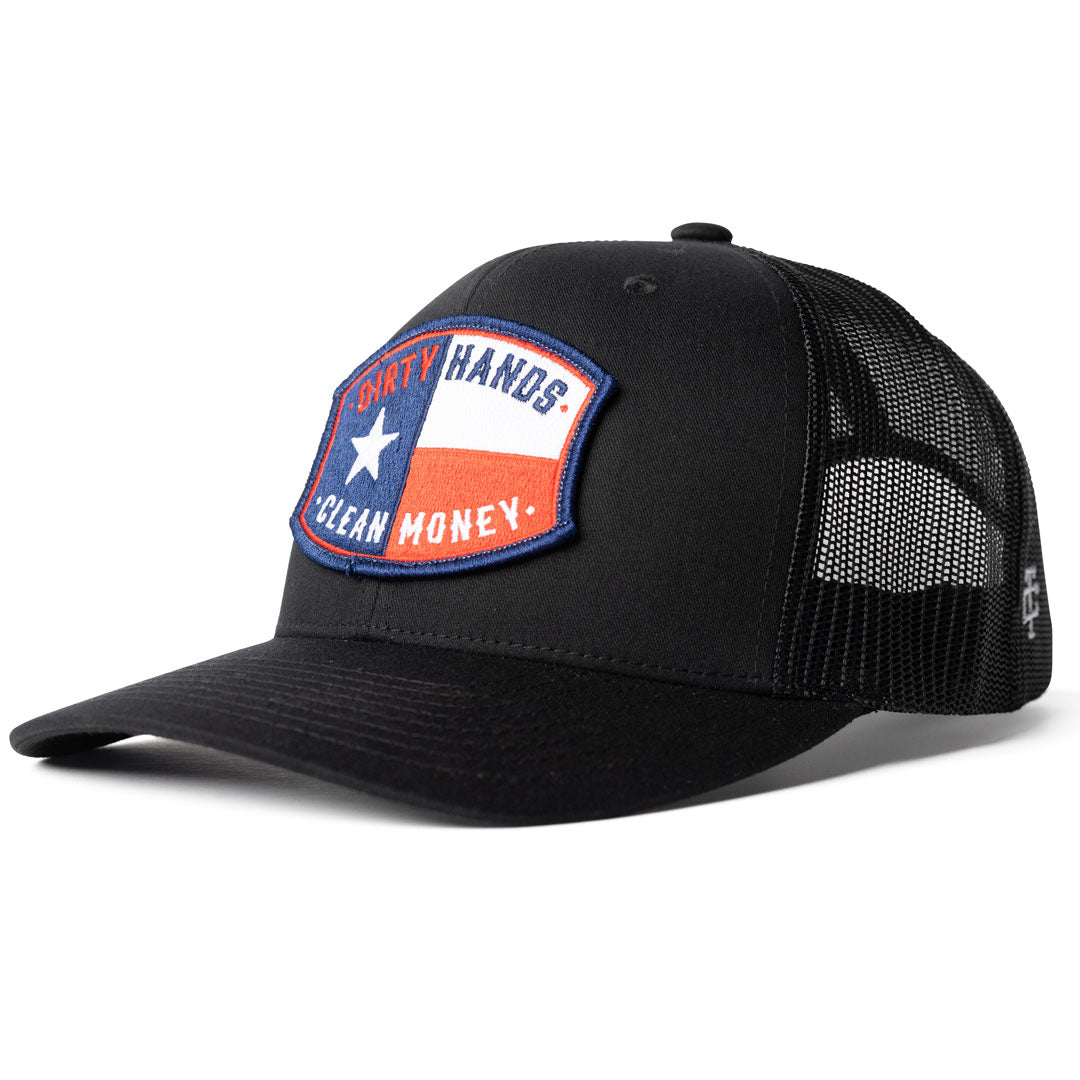 Homegrown Texas Curved Brim Hat in Black