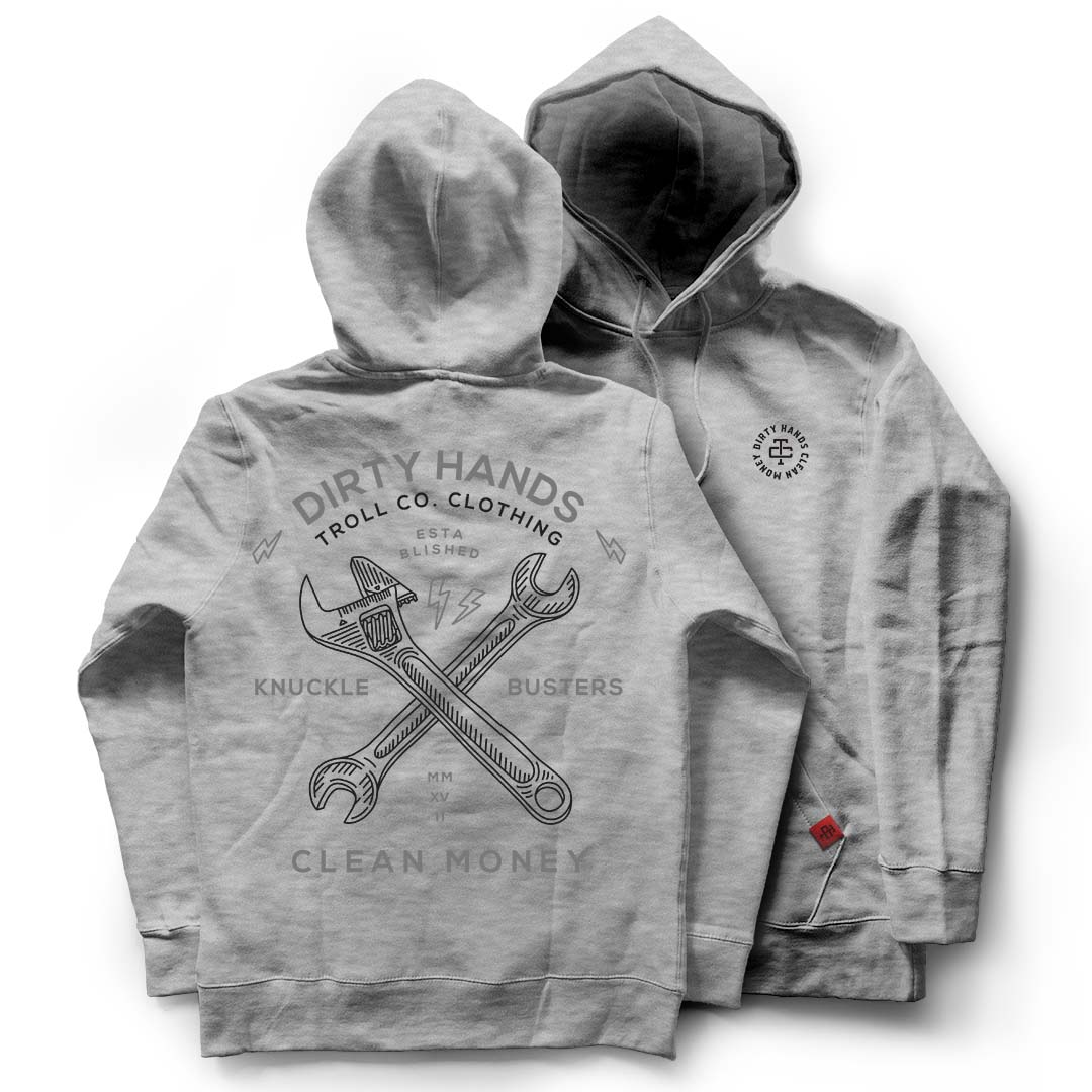 Twisting Wrenches Hoodie in Nickel
