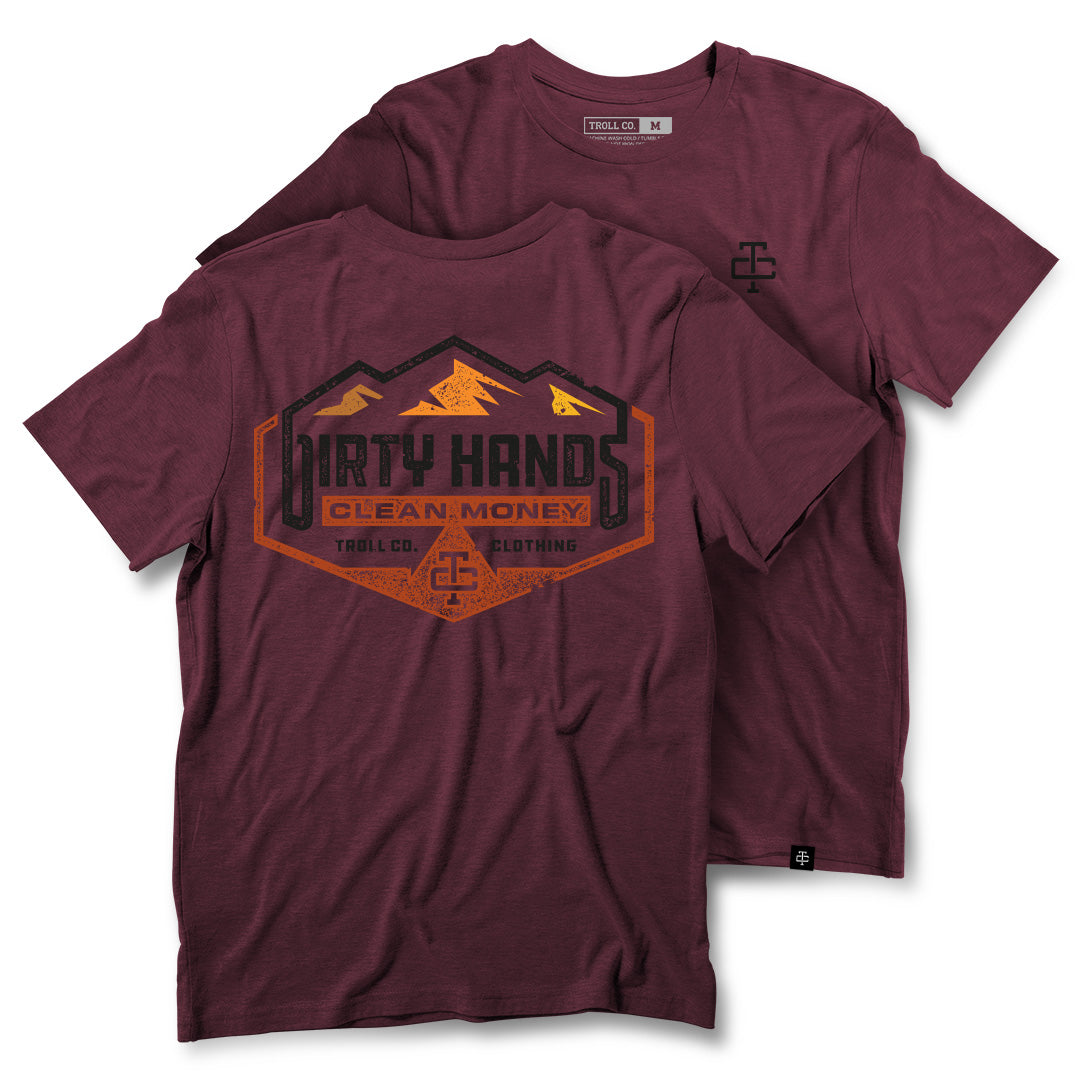 Forged Tee in Maroon