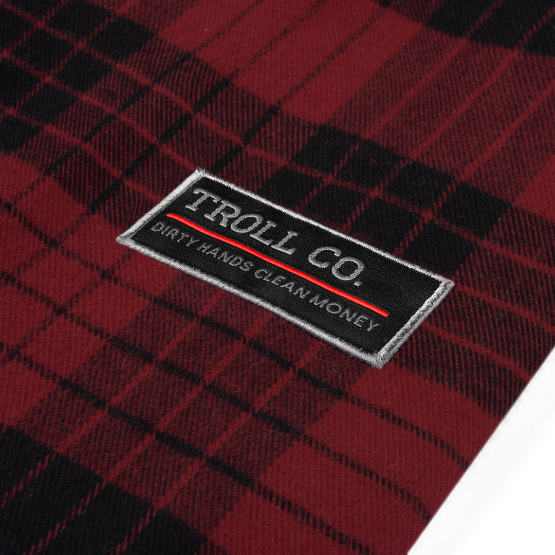 Banks Flannel in Checkered Red and Black