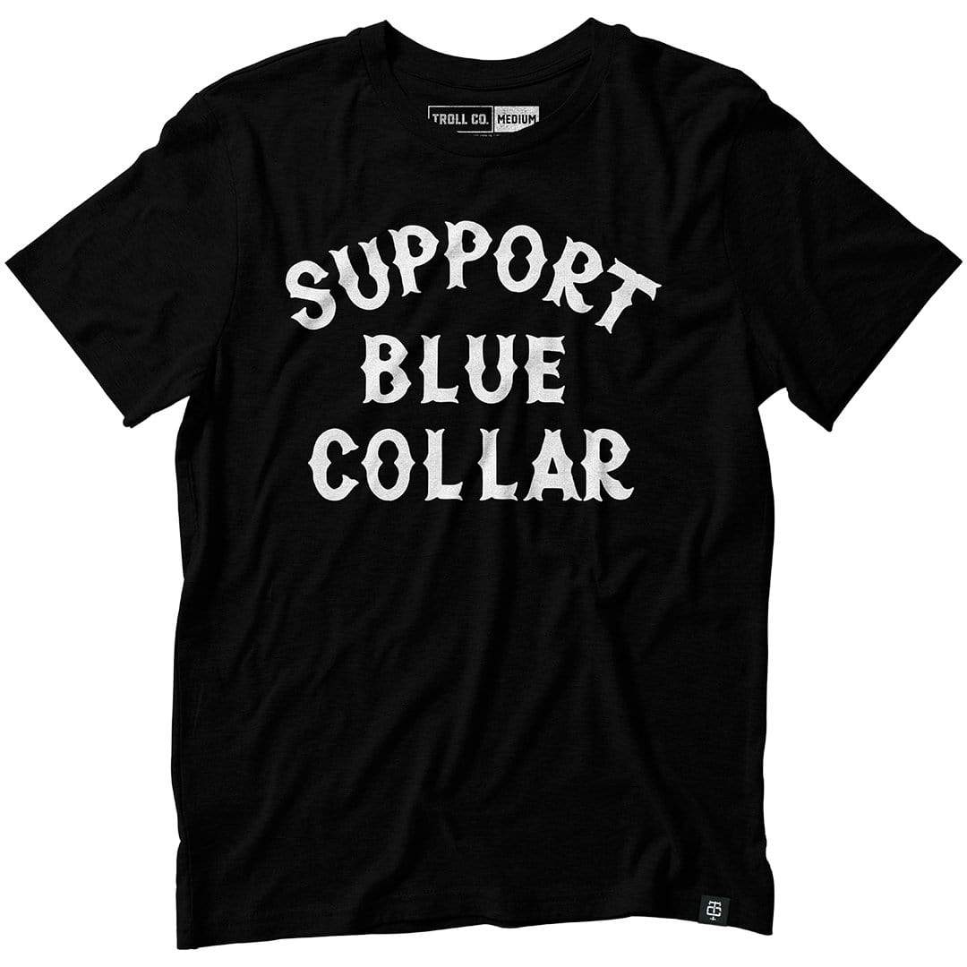 Support Blue Collar Tee in Black